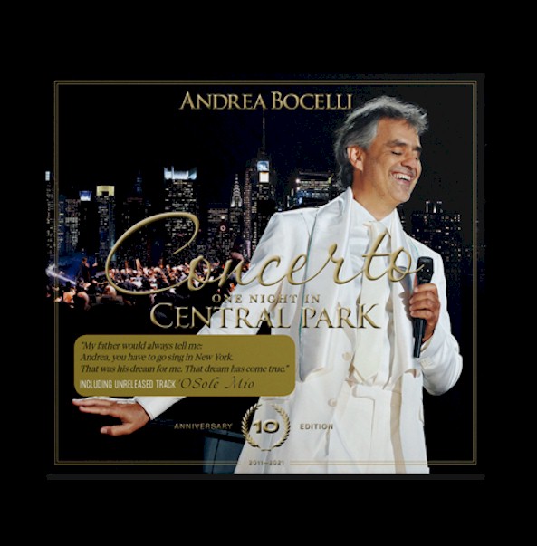 Andrea Bocelli lança a pré-venda da edição comemorativa de "One Night In The Central Park"
