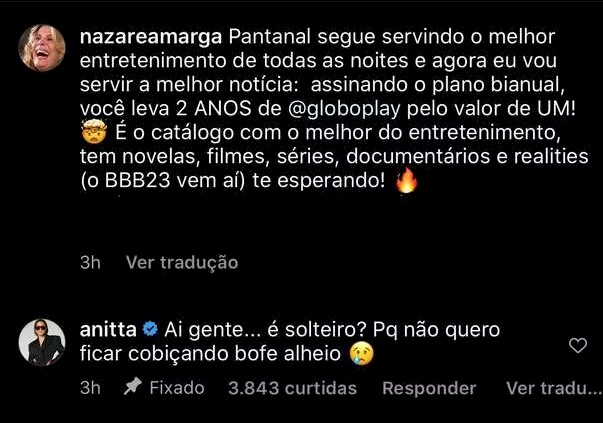 Anitta pergunta se Murilo Benício está solteiro