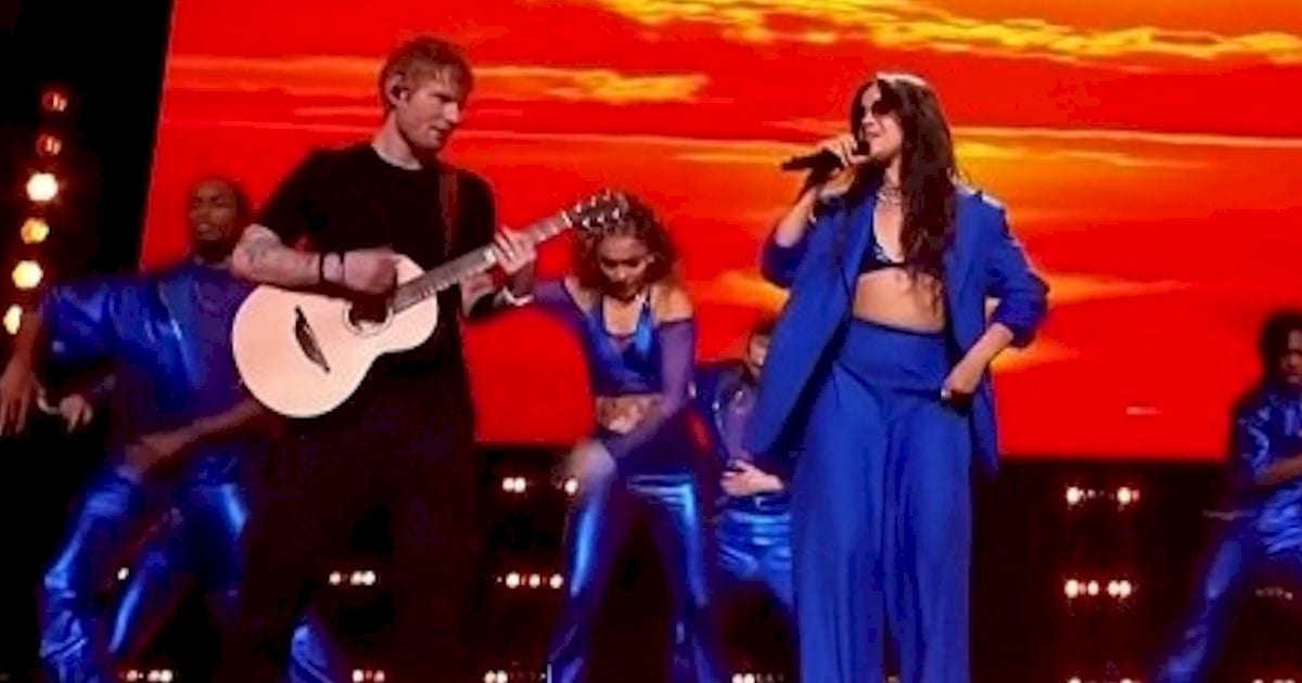 Ed Sheeran e Camila Cabello cantam “Bam Bam” ao vivo